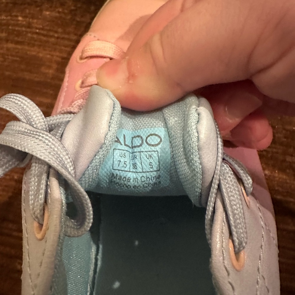 Aldo Pink and Blue Gradient Sneakers - Picture 3 of 10